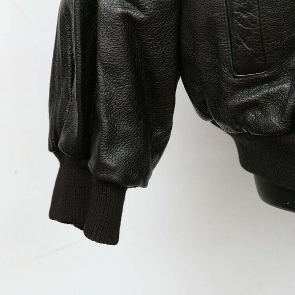 M Julian MJ 79 Wilsons Leather Black Pebbled Leather Full Zip Jacket Mens L - Picture 5 of 8